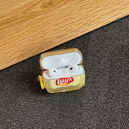 Cute Yellow Potato Chips Creative Case for Airpods