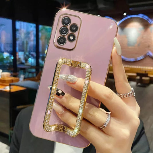 3D Crystal Square Holder Plating Phone Case