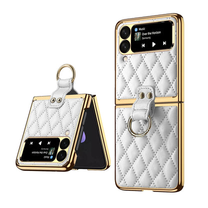 Luxury Diamond Air Cushion Leather Case for Galaxy Z Flip