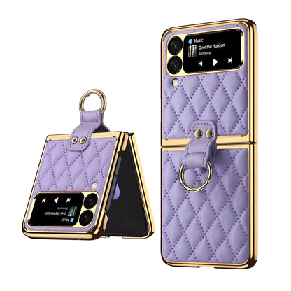 Luxury Diamond Air Cushion Leather Case for Galaxy Z Flip