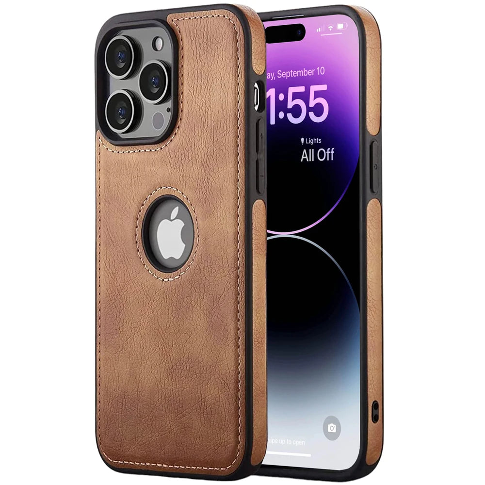 Ultra Thin Slim Leather Phone Case For iPhone