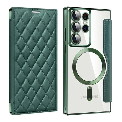 Card Holder Magnetic Leather Case for Samsung