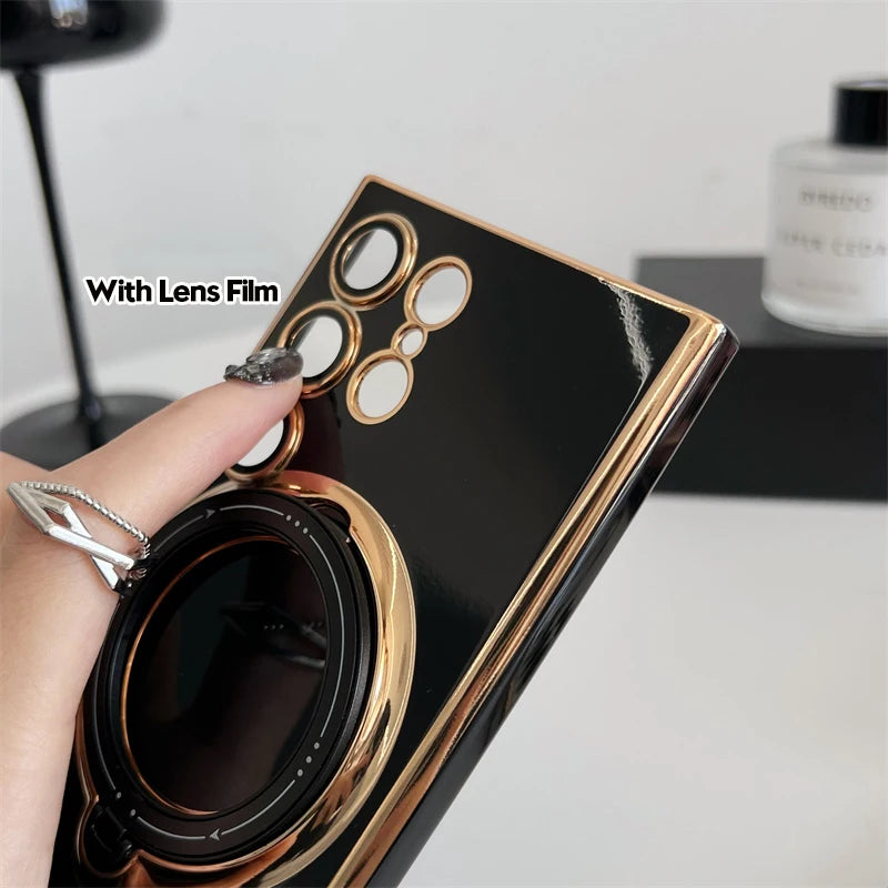 Luxury Rotate Magnetic Bracket Magsafe Case For Samsung