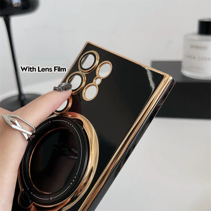 Luxury Rotate Magnetic Bracket Magsafe Case For Samsung