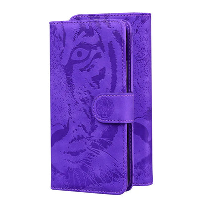 Magnetic Geometric Textile Pattern Wallet Case for Galaxy