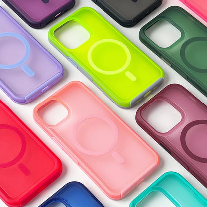 Magnetic Neon Color Matte Translucent Case for iPhone