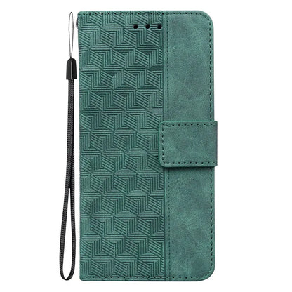Magnetic Geometric Textile Pattern Wallet Case for Galaxy