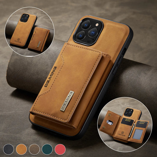 2 In 1 Detachable Magnetic Wallet Leather Case for iPhone