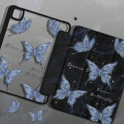 Water Wave Butterfly Case For iPad