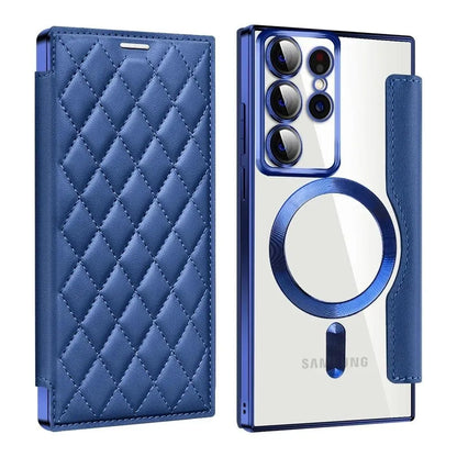 Card Holder Magnetic Leather Case for Samsung