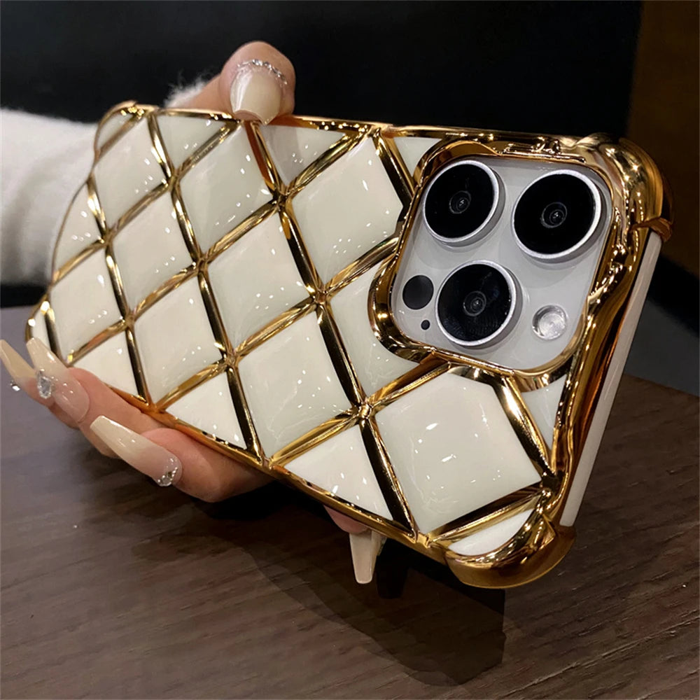 Lattice Grid Shockproof Phone Case for iPhone