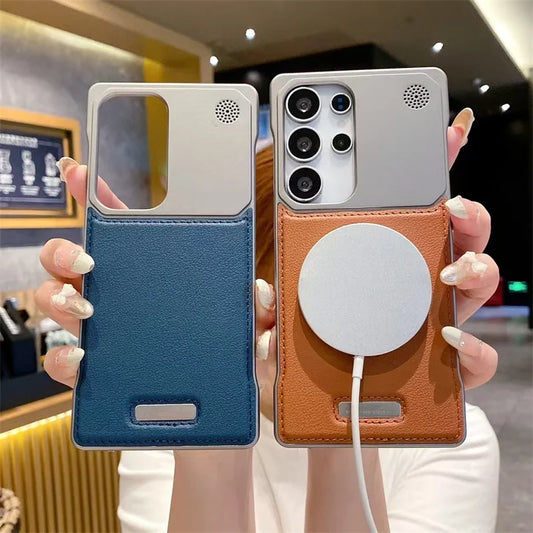 Leather Magsafe Borderless Aroma Cover For Samsung