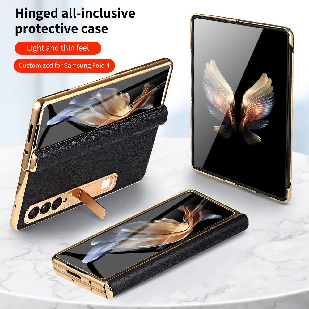 Genuine Leather Phone Case for Galaxy Z Fold