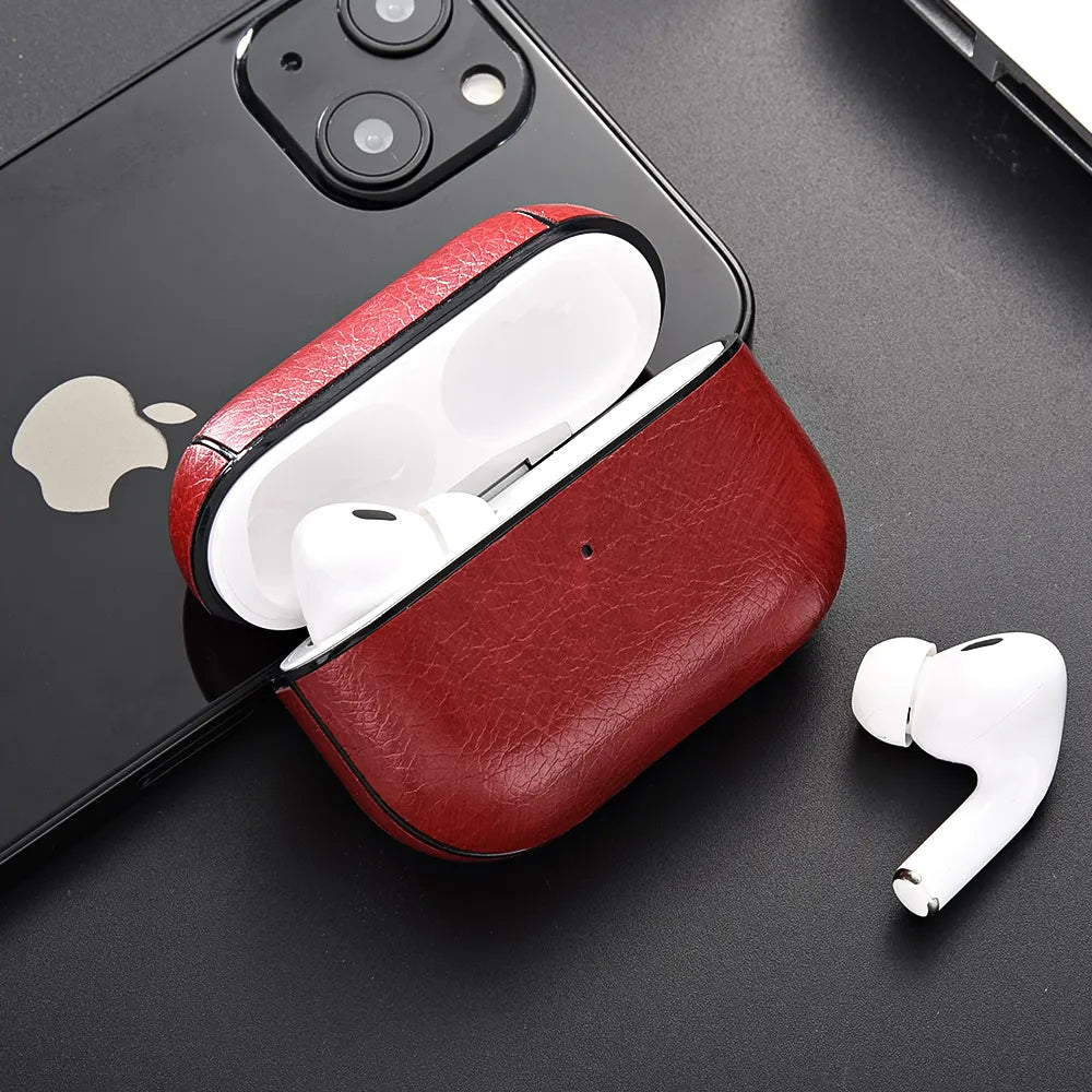 Leather Hard Plastic Cover for AirPods