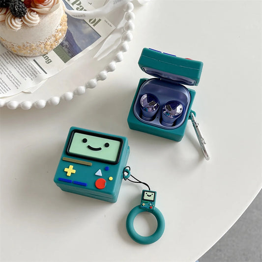 Cartoon Game Consoles Case with Ring for Galaxy Buds