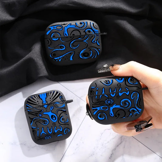 Cool Blue Pattern Apple Airpods Case