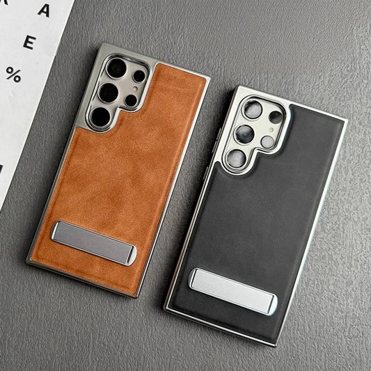 Business Plating Leather Case for Samsung