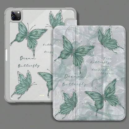Water Wave Butterfly Case For iPad