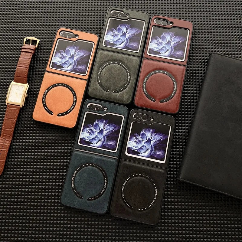 Luxury Leather Phone Case For Samsung Galaxy Z Flip