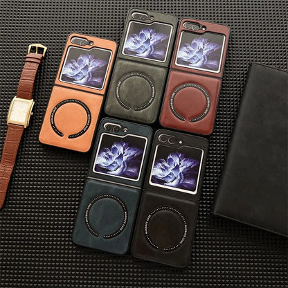 Luxury Leather Phone Case For Samsung Galaxy Z Flip
