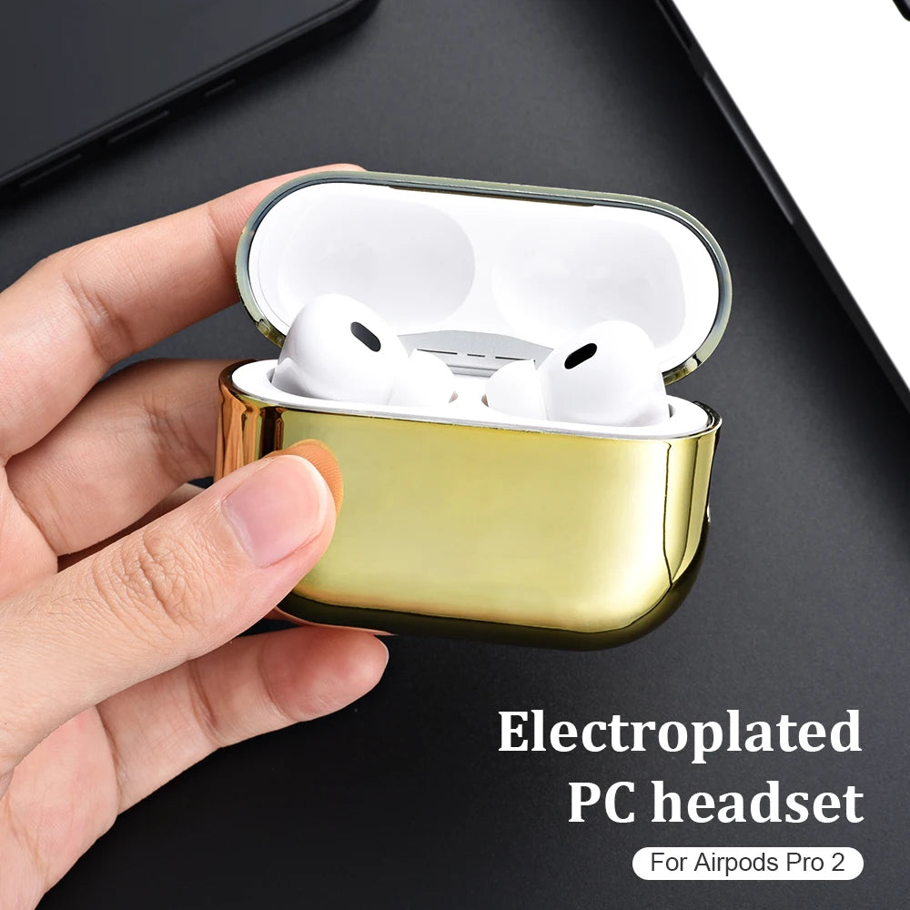 Electroplate PC Headset Shell Headphone Cover For Apple AirPods