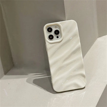 Luxury Silk Pattern Wavy Phone Case For iPhone