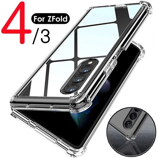 Clear Front Back Silicone Case for Galaxy Z Fold