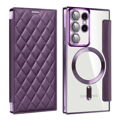 Card Holder Magnetic Leather Case for Samsung