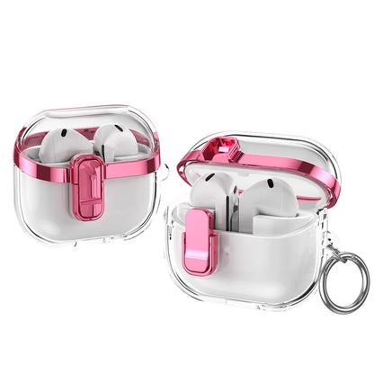 Transparent Lock Buckle Electroplating Case for Samsung Galaxy Buds