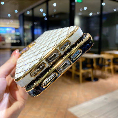 Luxury Square Plating Frame Silicone Phone Case For iPhone