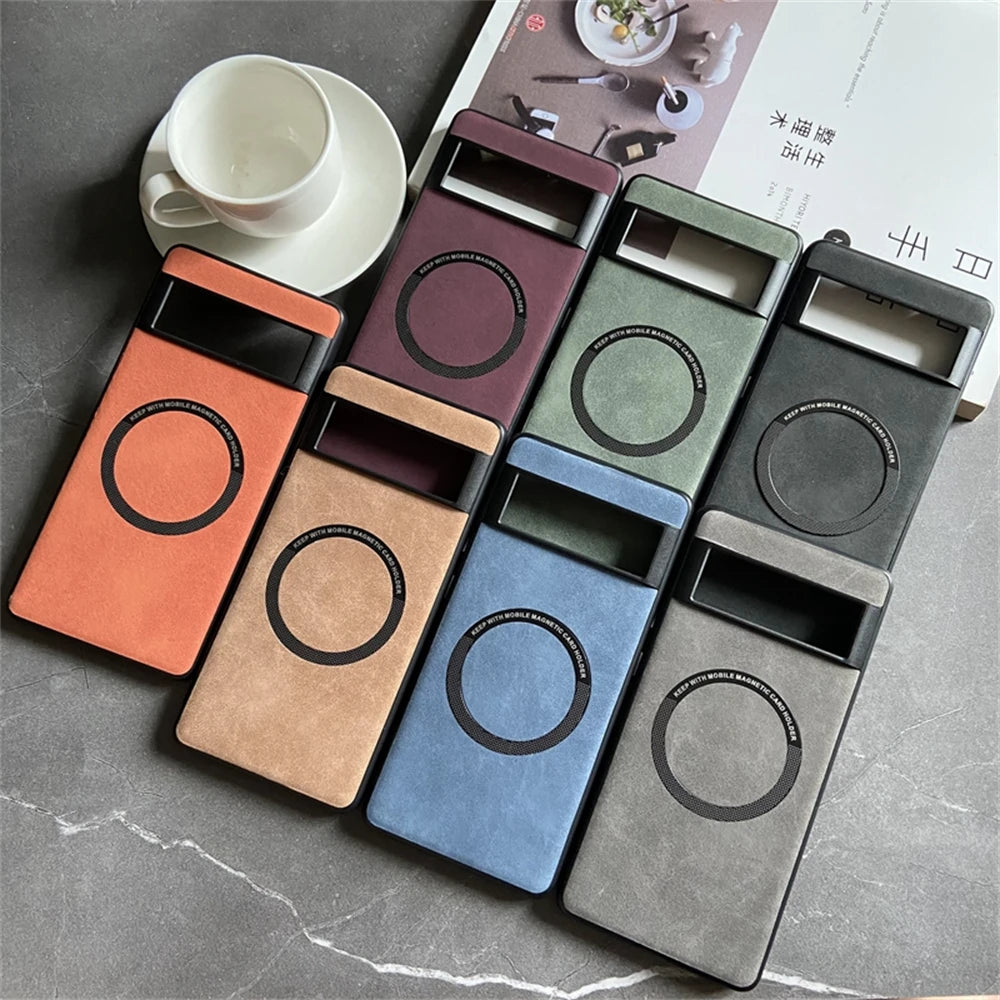 Luxury Magsafe Soft Leather Case For Google Pixel