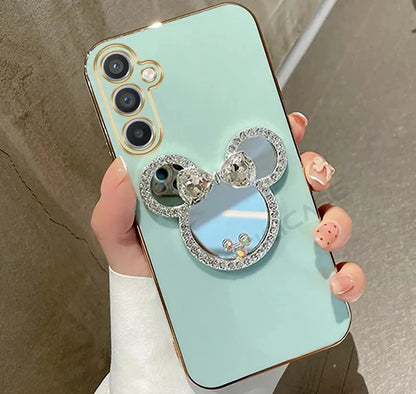 Glitter Mirror Holder Phone Case with Stand Cover