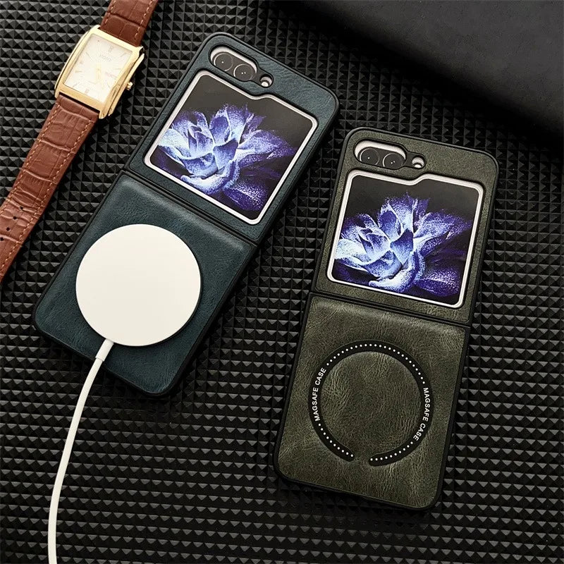 Luxury Leather Phone Case For Samsung Galaxy Z Flip