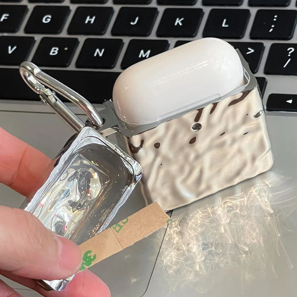 Tinfoil Silver Wrinkle Crease Case for AirPods