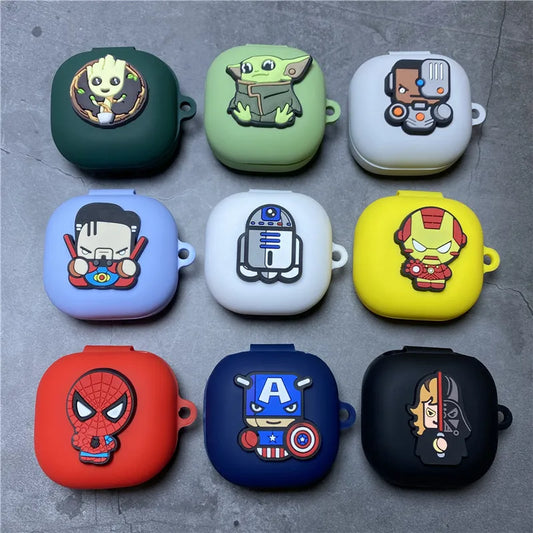 Cartoon Silicone Protective Shell With Hook for Galaxy Buds