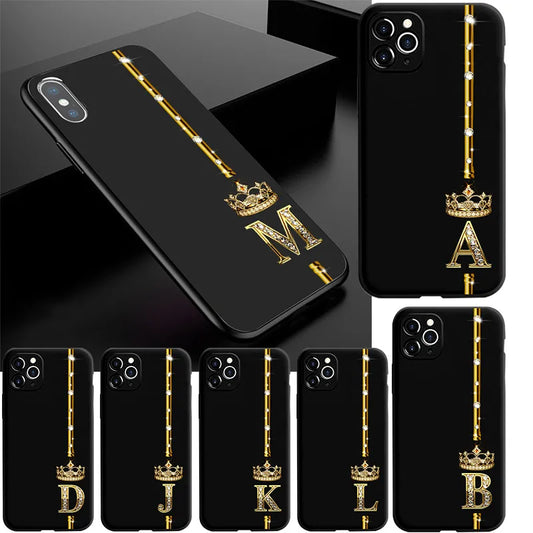 Gold Letters Phone Case for iPhone