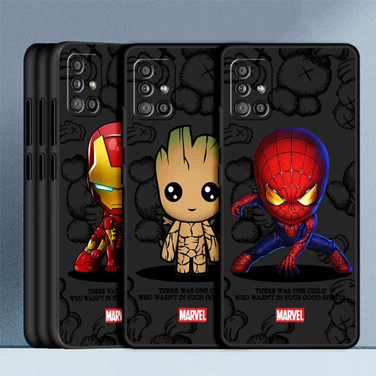 Printed Comic Characters Silicone Case for Samsung Galaxy