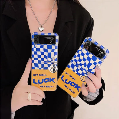 Cute Cartoon Pendant Bracelet Case For Samsung Z Flip