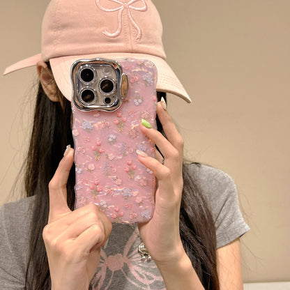 Chic Tulips Pattern Waving Frame Phone Case for iPhone