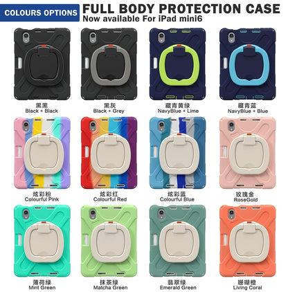 Kids Safe Pull Ring Stand Shoulder Strap Tablet Cover For Apple iPad