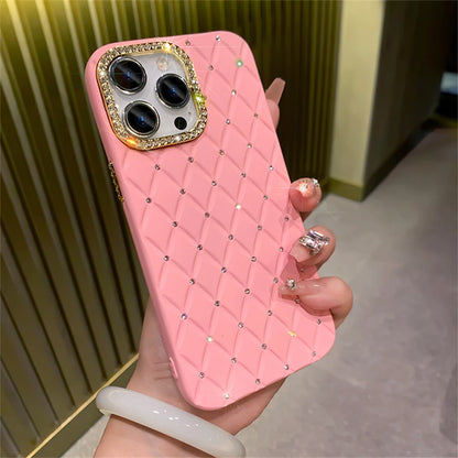 Luxury Glitter Rhinestones Diamond Lattice Case For iPhone