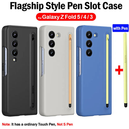 Ultra Thin PC Protective Cover for Z Fold with With Touch Pen Slot