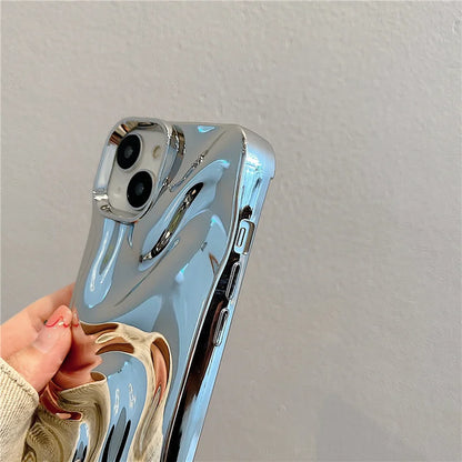 Luxury 3D Wave Pattern Case For iPhone