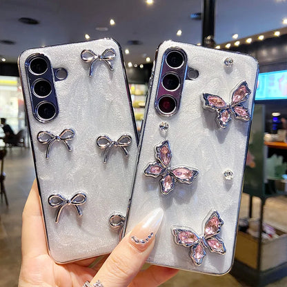 Glitter Plating Diamond Butterfly Case for Samsung