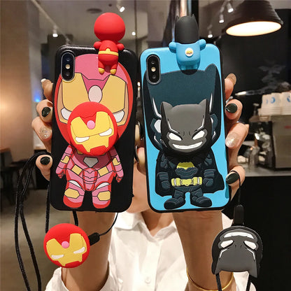 Comic Characters Case With Strap For Galaxy