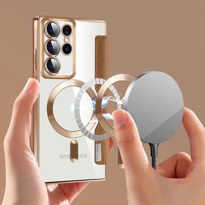 Card Holder Magnetic Leather Case for Samsung