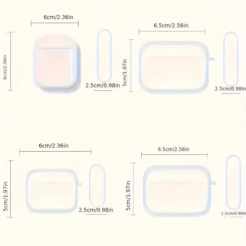 Cute Silver Bowknot Clear Case for AirPods