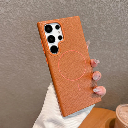Lychee Textured Magsafe Case For Samsung