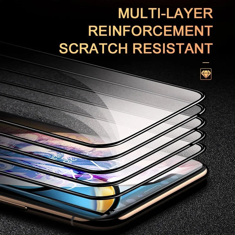 4 Pcs 9D Screen Protector Tempered Glass for iPhone