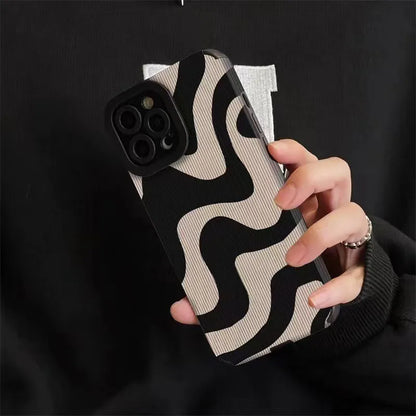 Fashion Zebra Stripe Black White Phone Case For iPhone